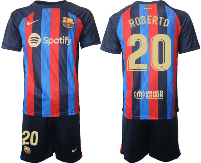 Men 2022-2023 Club Barcelona home blue #20 Soccer Jersey
